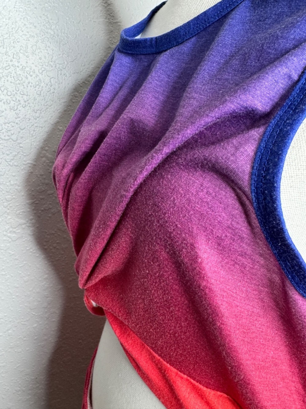 Sleeveless Hollow out Twist Bodycon Dress Ombre Rainbow XL casual or nightlife - Picture 10 of 13